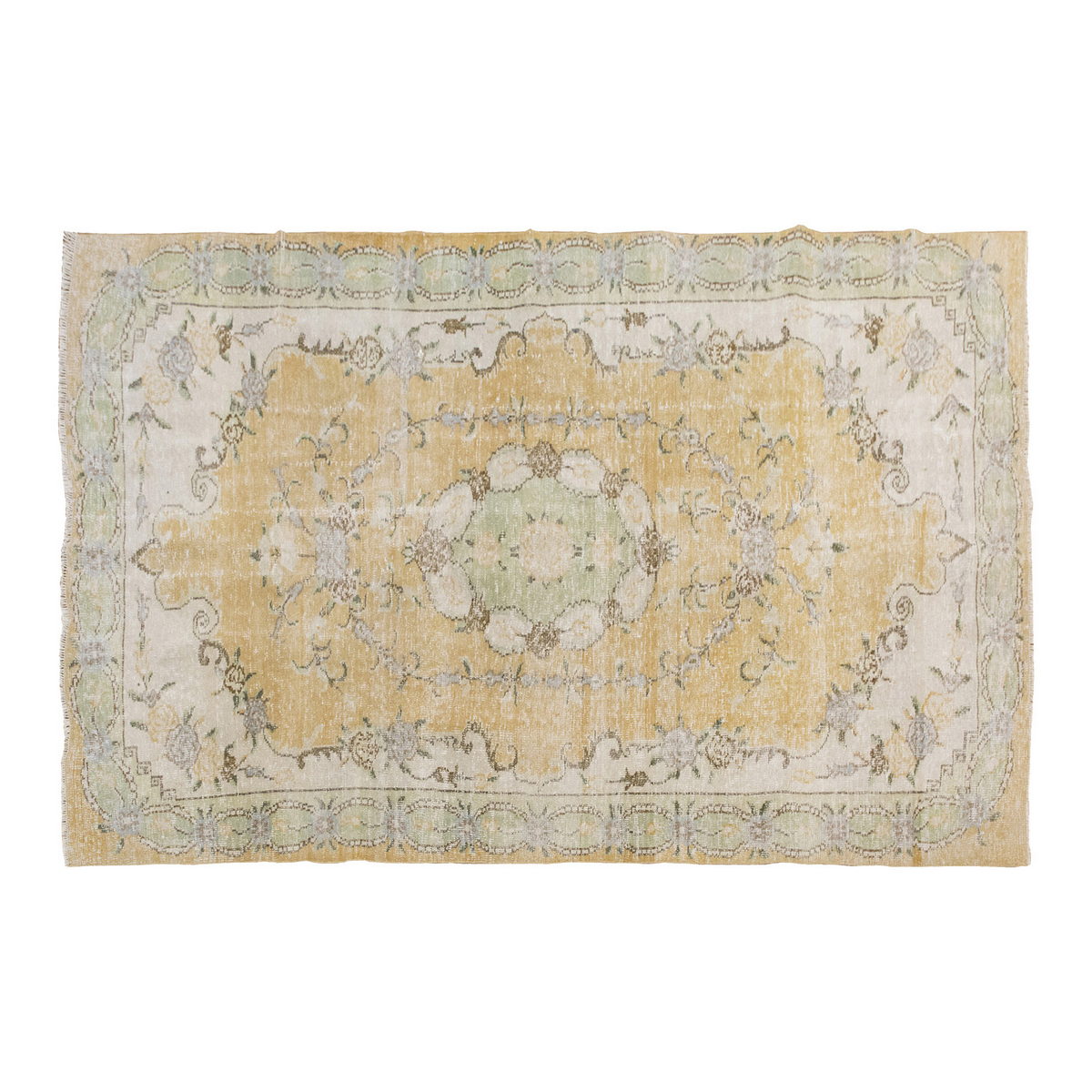 Vintage Large Rug, Oushak Area Rug 6' x 10'2" feet 182 x 310 cm