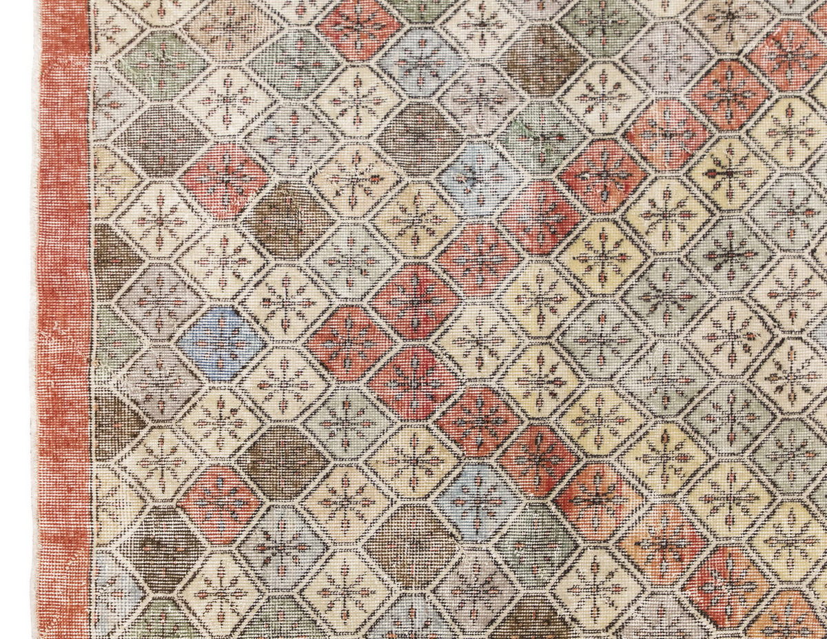 Vintage Large Rug, Oushak Area Rug 6'1 x 9'2 feet 185 x 280 cm