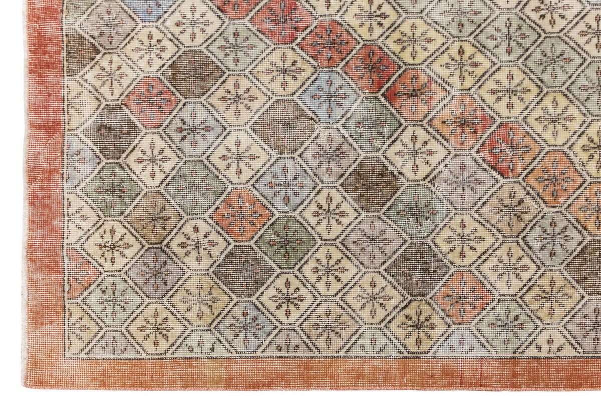 Vintage Large Rug, Oushak Area Rug 6'1 x 9'2 feet 185 x 280 cm