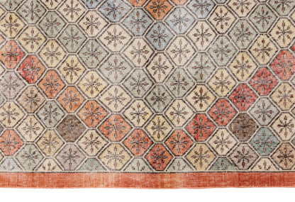 Vintage Large Rug, Oushak Area Rug 6'1 x 9'2 feet 185 x 280 cm