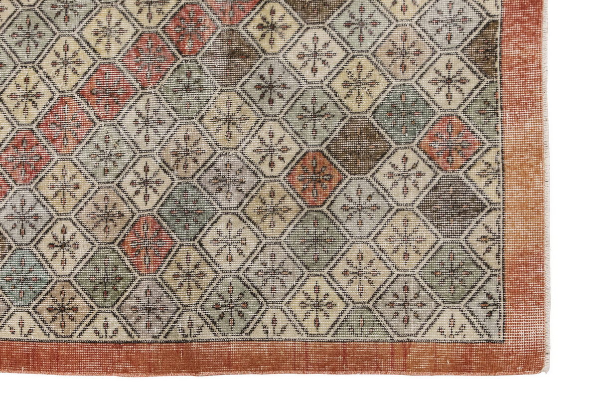 Vintage Large Rug, Oushak Area Rug 6'1 x 9'2 feet 185 x 280 cm