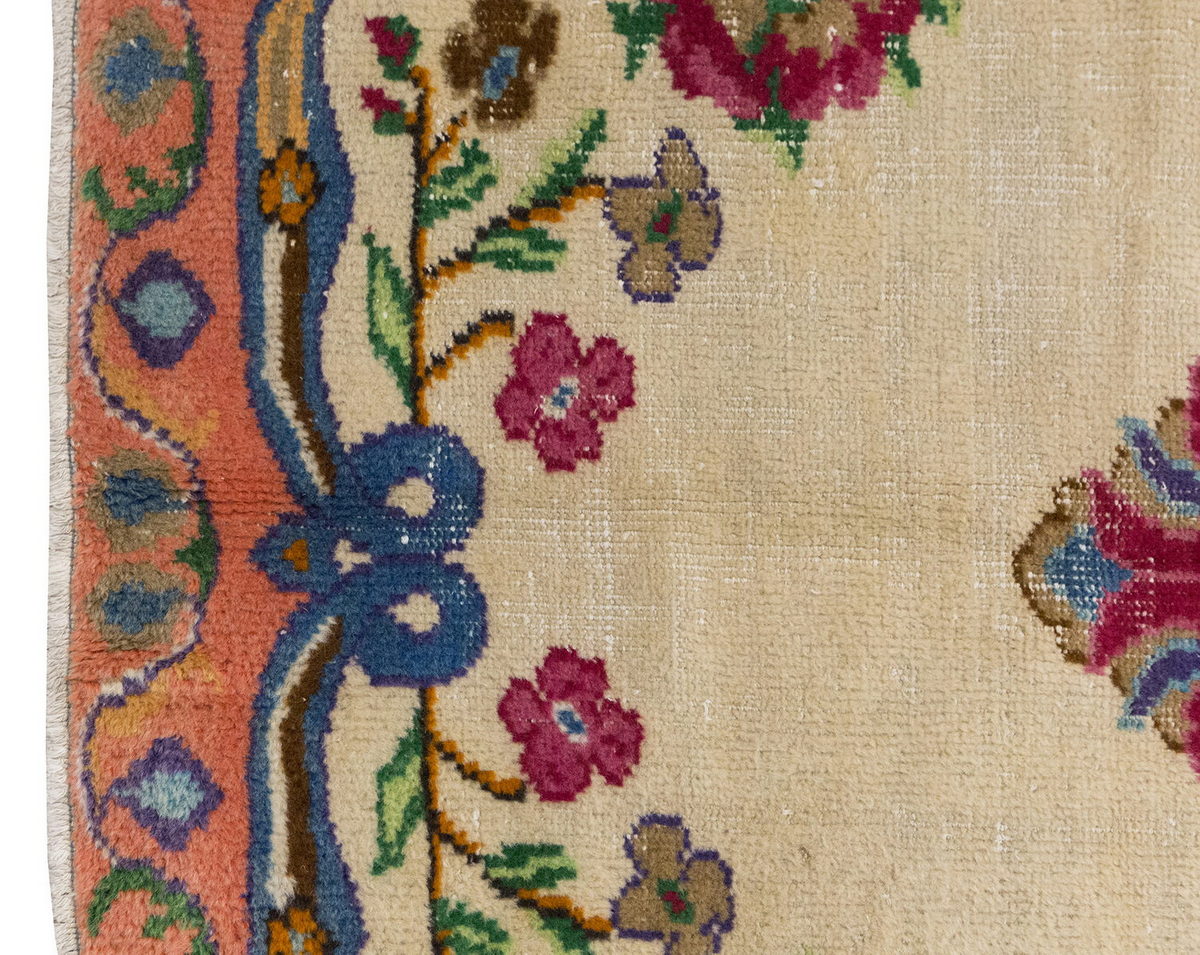 Vintage Large Rug, Oushak Area Rug 6'10 x 9'8 feet 209 x 295 cm