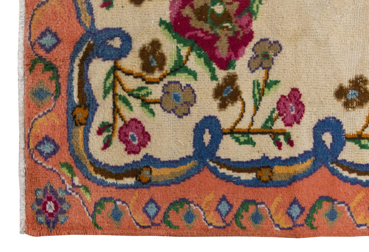 Vintage Large Rug, Oushak Area Rug 6'10 x 9'8 feet 209 x 295 cm