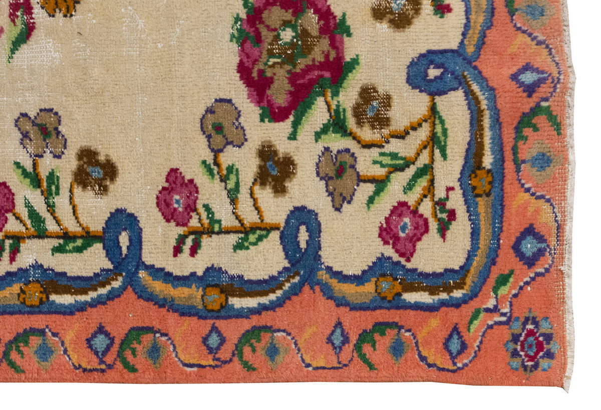 Vintage Large Rug, Oushak Area Rug 6'10 x 9'8 feet 209 x 295 cm