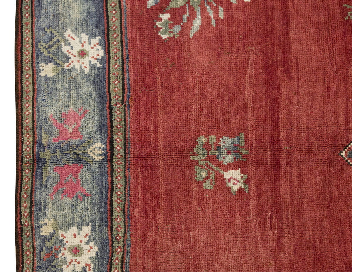 Vintage Large Rug, Oushak Area Rug 6'11" x 10'1" feet 212 x 308 cm