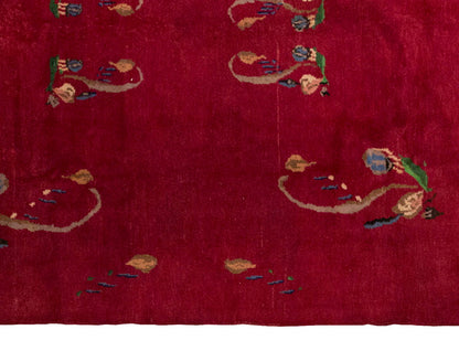 Vintage Large Rug, Oushak Area Rug 6'11" x 10'2" feet 210 x 310 cm
