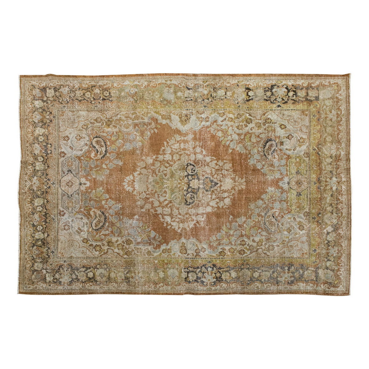 Vintage Large Rug, Oushak Area Rug 6'11" x 10'4" feet 210 x 314 cm