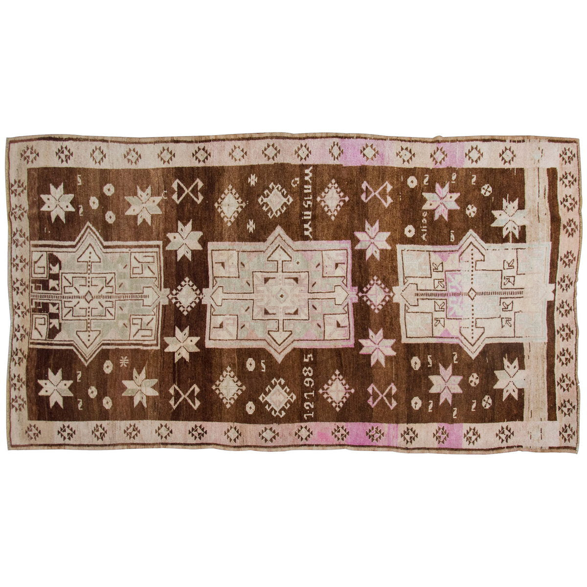 Vintage Large Rug, Oushak Area Rug 6'11" x 12'6" feet 210 x 380 cm