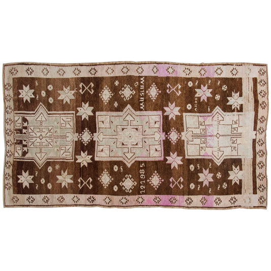 Vintage Large Rug, Oushak Area Rug 6'11" x 12'6" feet 210 x 380 cm