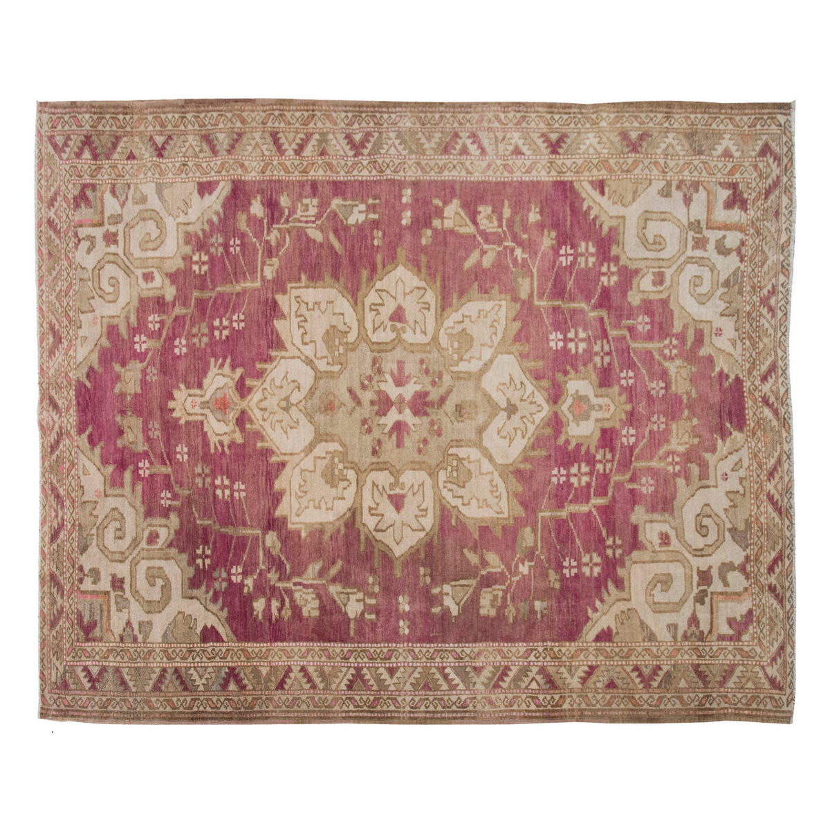 Vintage Large Rug, Oushak Area Rug 6'11" x 9'7" feet 210 x 291 cm