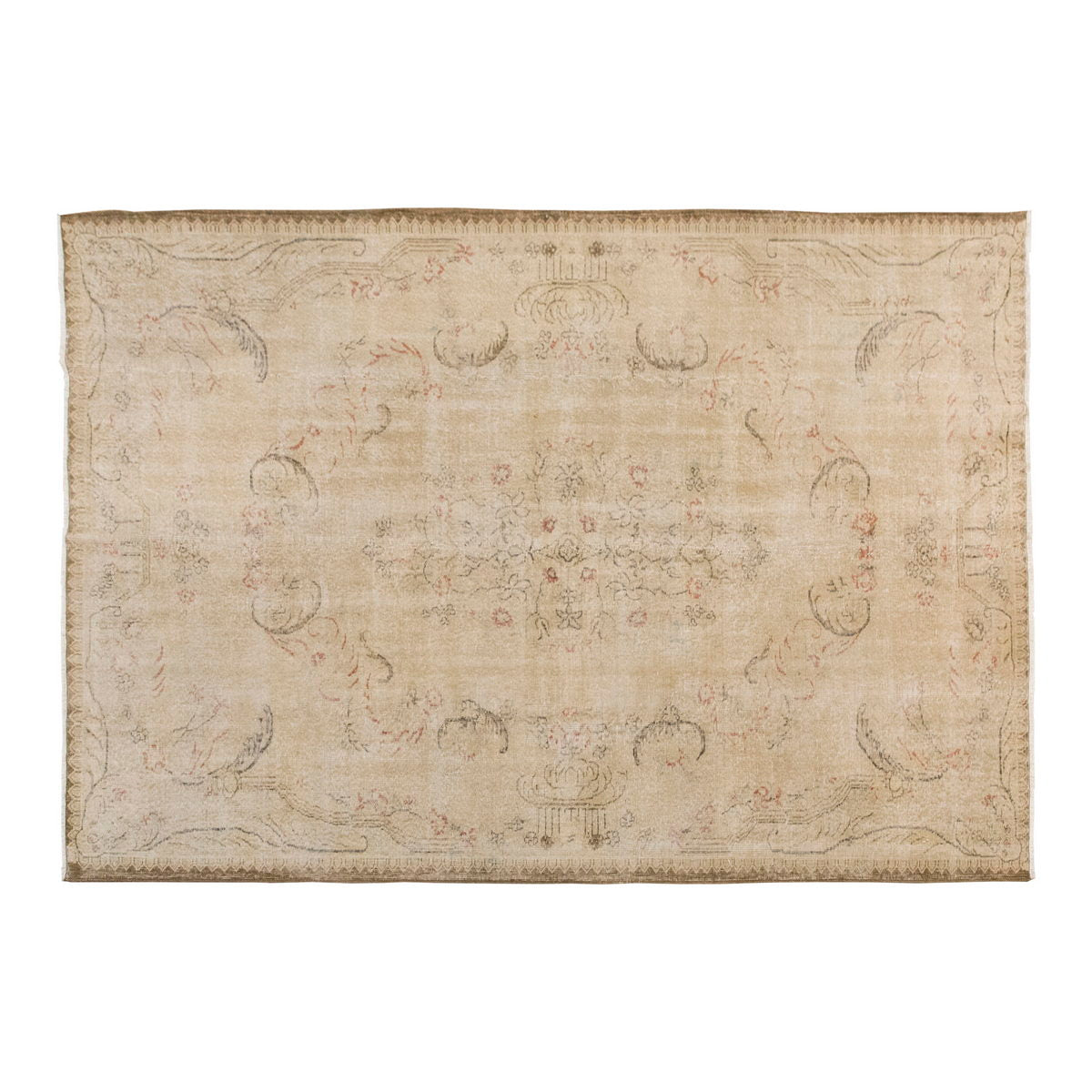 Vintage Large Rug, Oushak Area Rug 6'11 x 9'10 feet 210 x 300 cm