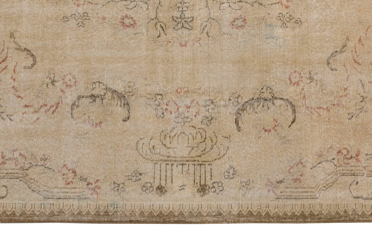 Vintage Large Rug, Oushak Area Rug 6'11 x 9'10 feet 210 x 300 cm