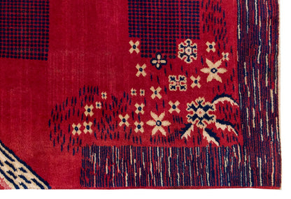 Vintage Large Rug, Oushak Area Rug 6'11 x 9'7 feet 210 x 292 cm