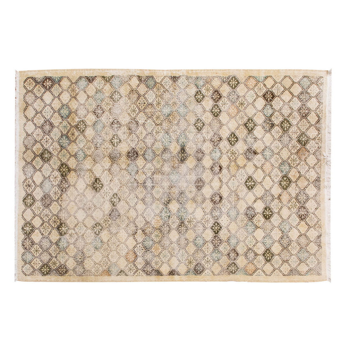 Vintage Large Rug, Oushak Area Rug 6'2" x 9'11" feet 187 x 302 cm