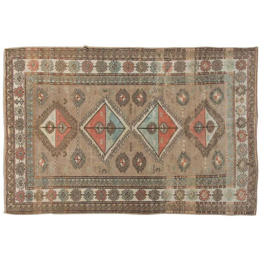 Vintage Large Rug, Oushak Area Rug 6'3" x 9'5" feet 191 x 288 cm