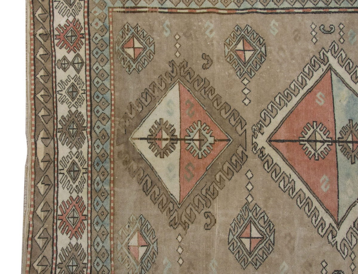 Vintage Large Rug, Oushak Area Rug 6'3" x 9'5" feet 191 x 288 cm