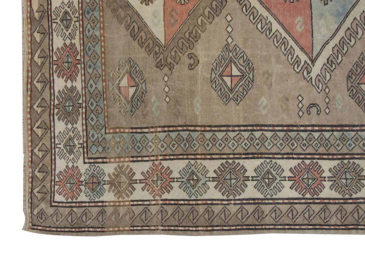 Vintage Large Rug, Oushak Area Rug 6'3" x 9'5" feet 191 x 288 cm