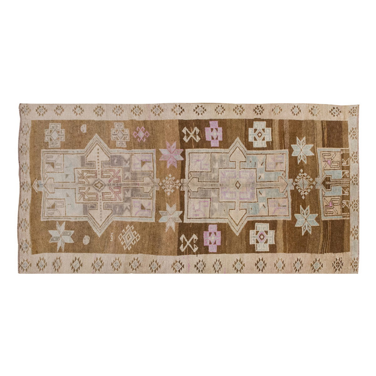 Vintage Large Rug, Oushak Area Rug 6'3 x 12'10 feet 190 x 390 cm