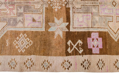 Vintage Large Rug, Oushak Area Rug 6'3 x 12'10 feet 190 x 390 cm