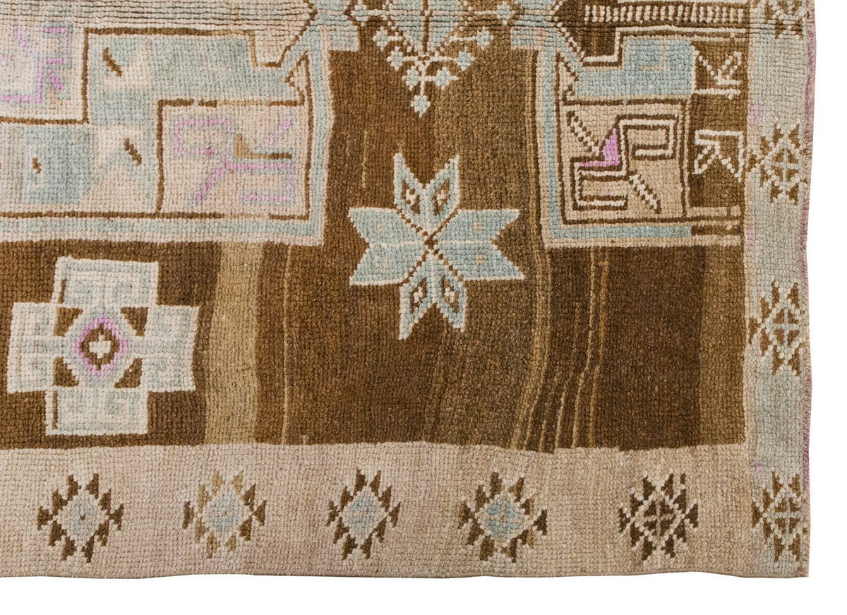 Vintage Large Rug, Oushak Area Rug 6'3 x 12'10 feet 190 x 390 cm