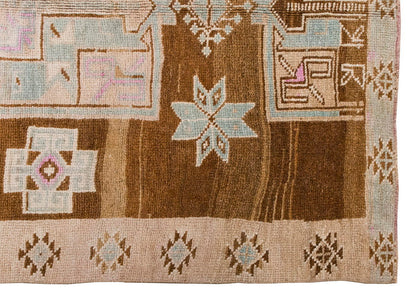 Vintage Large Rug, Oushak Area Rug 6'3 x 12'10 feet 190 x 390 cm