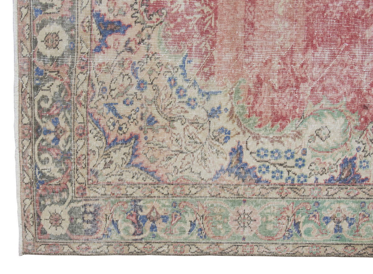 Vintage Large Rug, Oushak Area Rug 6'4" x 9'10" feet 192 x 300 cm