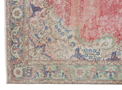 Vintage Large Rug, Oushak Area Rug 6'4" x 9'10" feet 192 x 300 cm