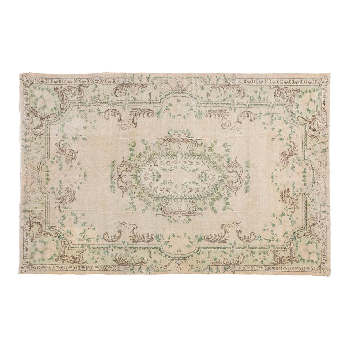 Vintage Large Rug, Oushak Area Rug 6'5" x 9'11" feet 196 x 302 cm