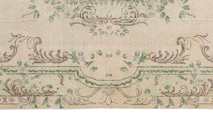 Vintage Large Rug, Oushak Area Rug 6'5" x 9'11" feet 196 x 302 cm