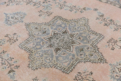 Vintage Large Rug, Oushak Area Rug 6'6" x 9'8" feet 197 x 295 cm