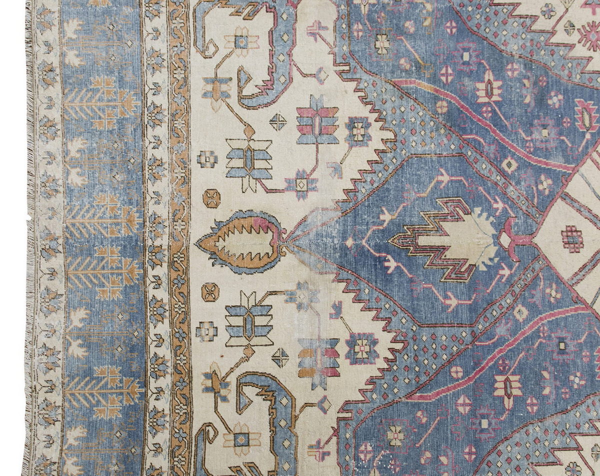 Vintage Large Rug, Oushak Area Rug 6'6" x 9'9" feet 198 x 298 cm