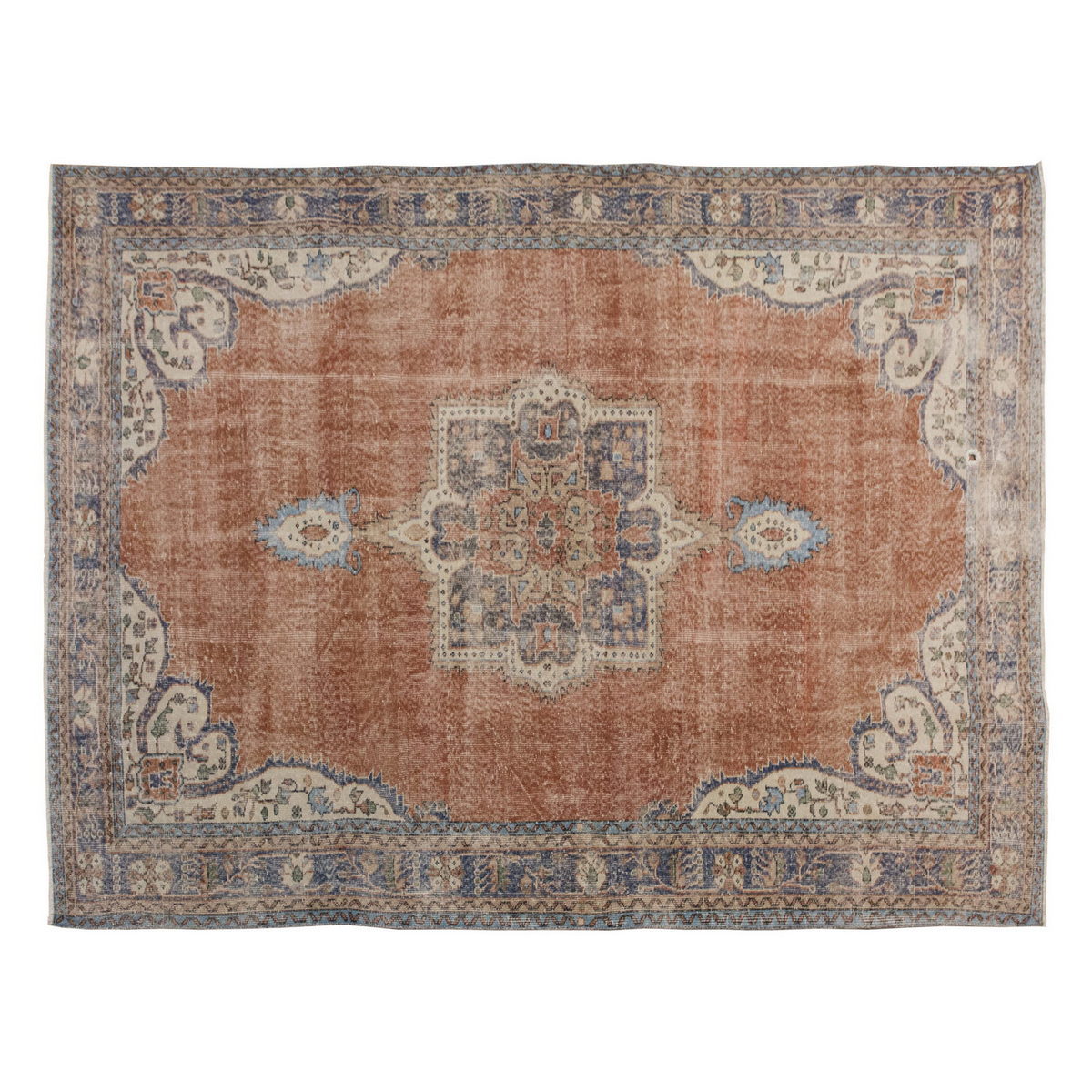 Vintage Large Rug, Oushak Area Rug 6'7 x 9'10 feet 200 x 300 cm