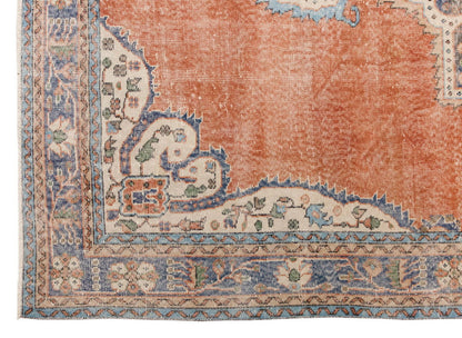 Vintage Large Rug, Oushak Area Rug 6'7 x 9'10 feet 200 x 300 cm