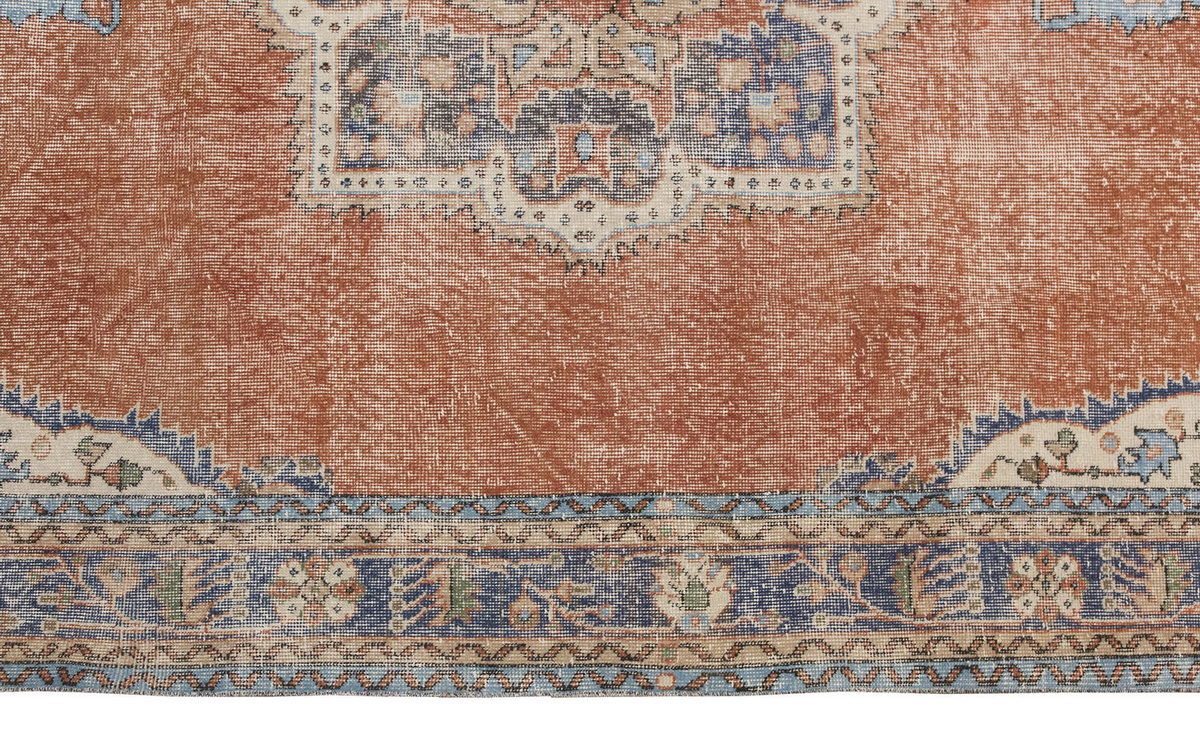 Vintage Large Rug, Oushak Area Rug 6'7 x 9'10 feet 200 x 300 cm