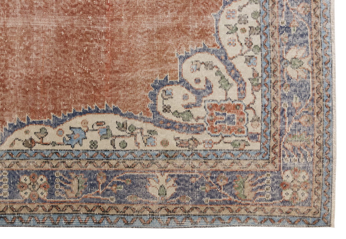 Vintage Large Rug, Oushak Area Rug 6'7 x 9'10 feet 200 x 300 cm