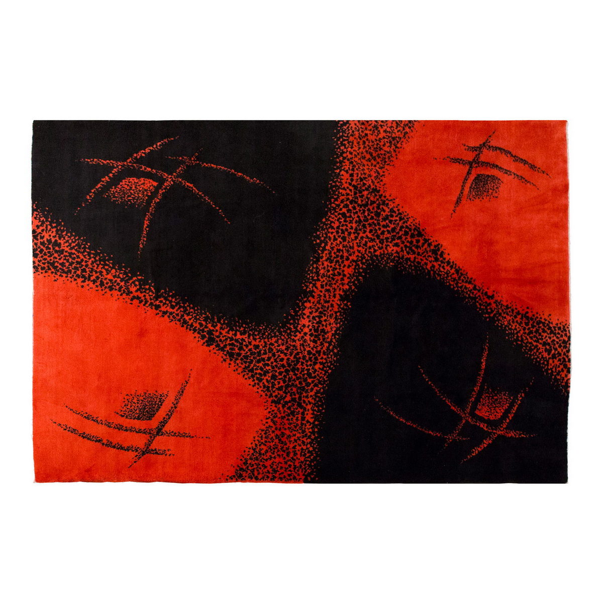 Vintage Large Rug, Oushak Area Rug 6'7 x 9'11 feet 200 x 303 cm