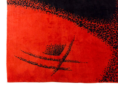 Vintage Large Rug, Oushak Area Rug 6'7 x 9'11 feet 200 x 303 cm