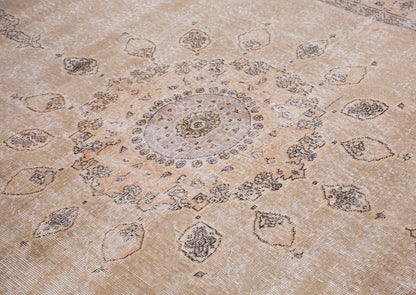 Vintage Large Rug, Oushak Area Rug 6'8" x 10'3" feet 203 x 312 cm