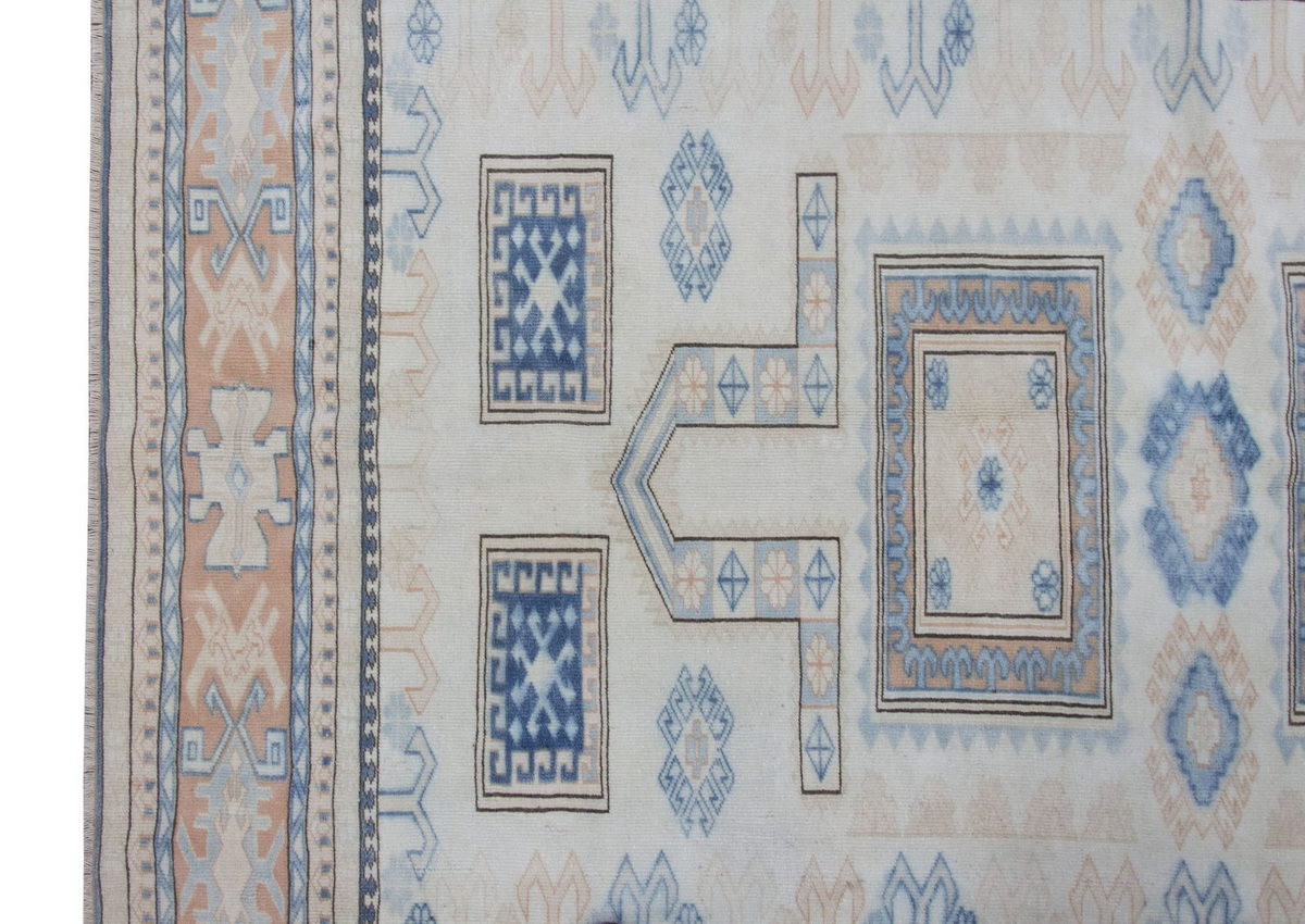 Vintage Large Rug, Oushak Area Rug 6'8" x 7'1" feet 204 x 217 cm