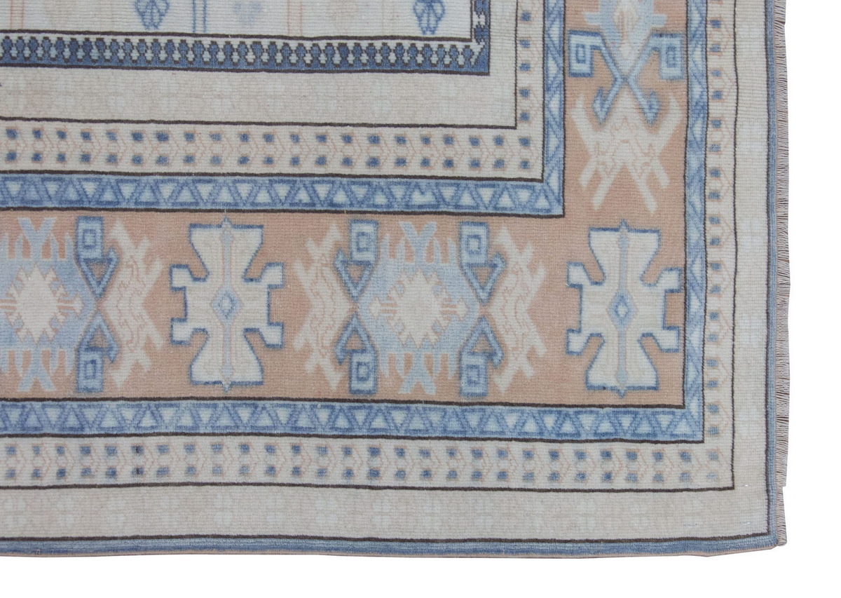 Vintage Large Rug, Oushak Area Rug 6'8" x 7'1" feet 204 x 217 cm