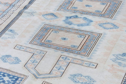 Vintage Large Rug, Oushak Area Rug 6'8" x 7'1" feet 204 x 217 cm
