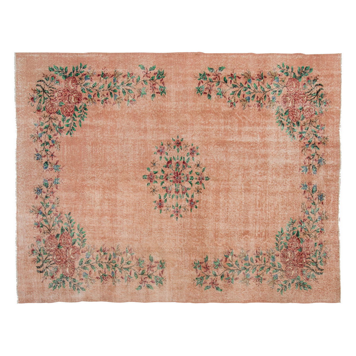 Vintage Large Rug, Oushak Area Rug 7'1" x 10 feet 217 x 306 cm