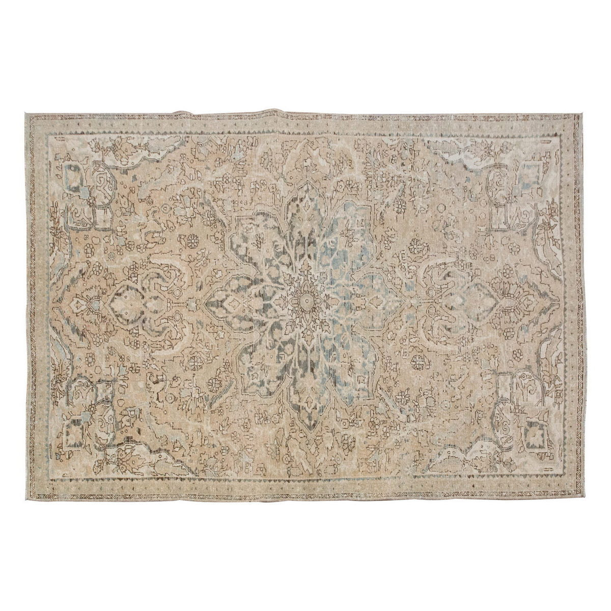 Vintage Large Rug, Oushak Area Rug 7'2" x 10'10" feet 218 x 330 cm