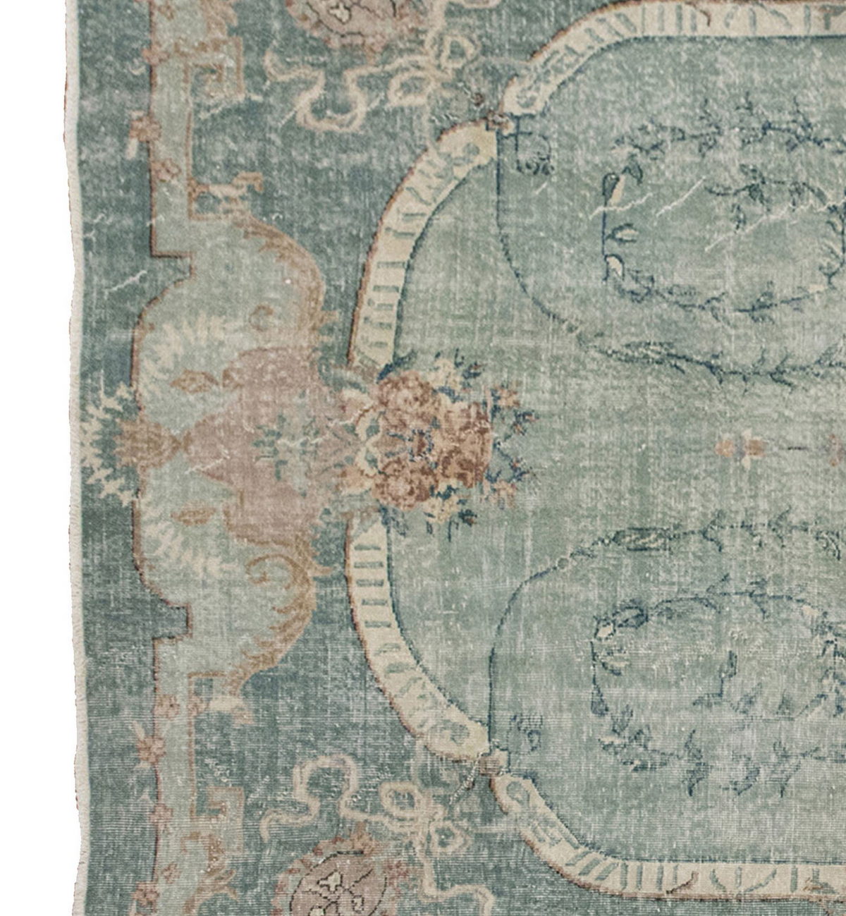 Vintage Large Rug, Oushak Area Rug 7'3" x 9'8" feet 220 x 295 cm