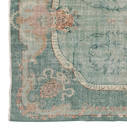 Vintage Large Rug, Oushak Area Rug 7'3" x 9'8" feet 220 x 295 cm