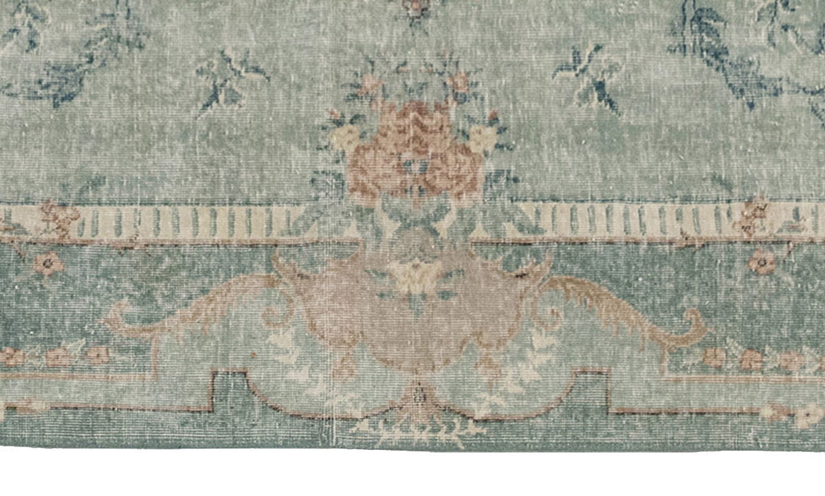 Vintage Large Rug, Oushak Area Rug 7'3" x 9'8" feet 220 x 295 cm