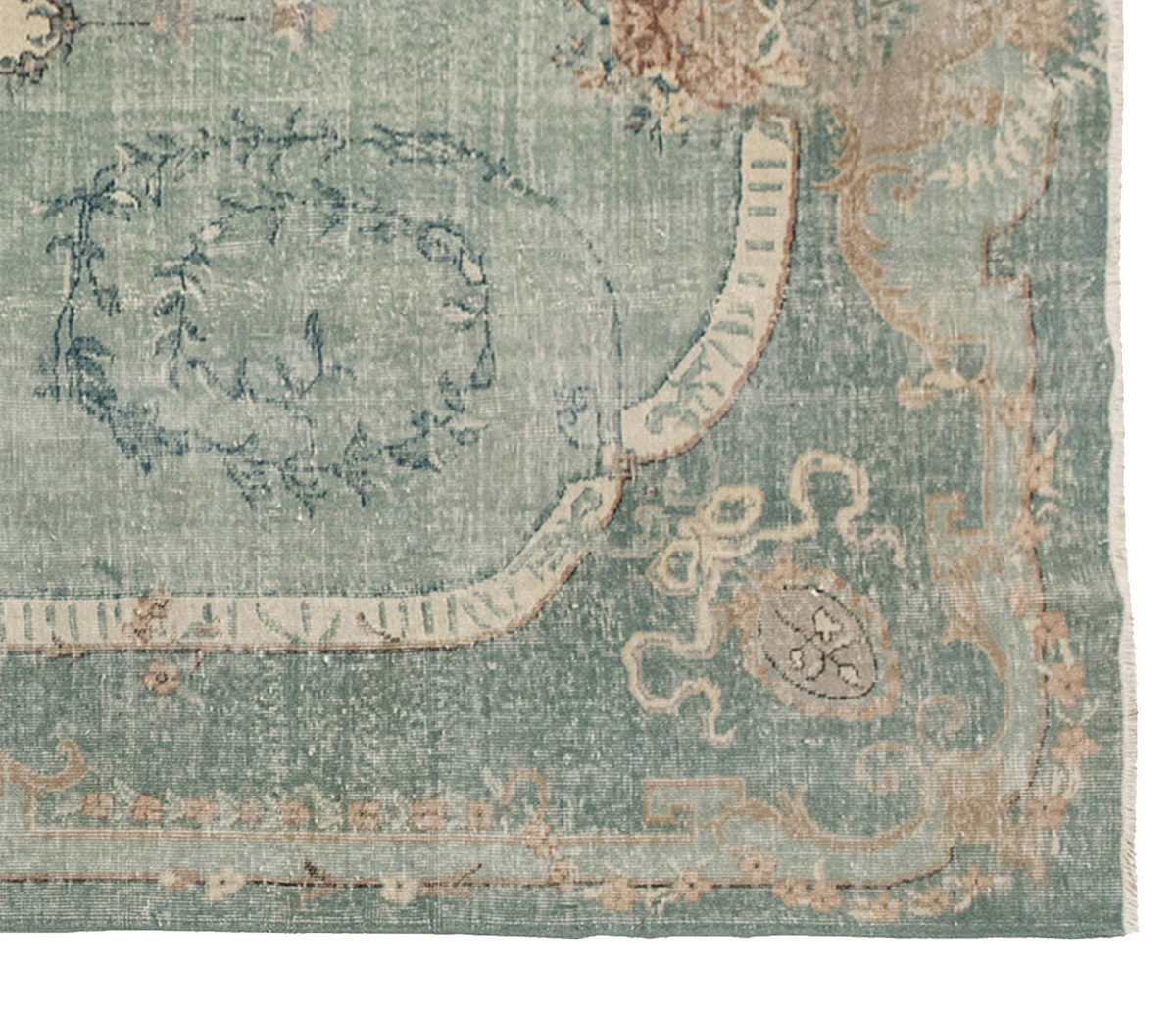Vintage Large Rug, Oushak Area Rug 7'3" x 9'8" feet 220 x 295 cm
