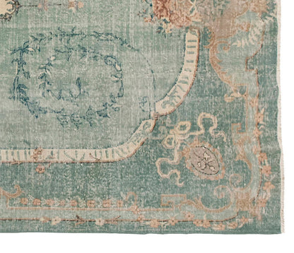 Vintage Large Rug, Oushak Area Rug 7'3" x 9'8" feet 220 x 295 cm