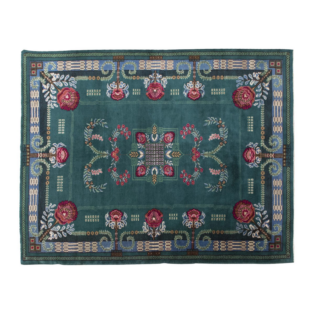Vintage Large Rug, Oushak Area Rug 7'3 x 10 feet 222 x 305 cm