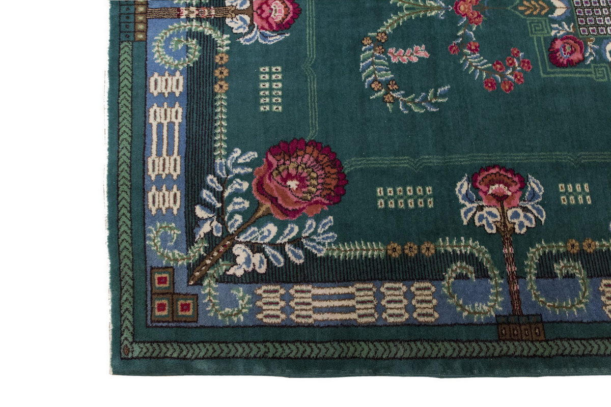 Vintage Large Rug, Oushak Area Rug 7'3 x 10 feet 222 x 305 cm